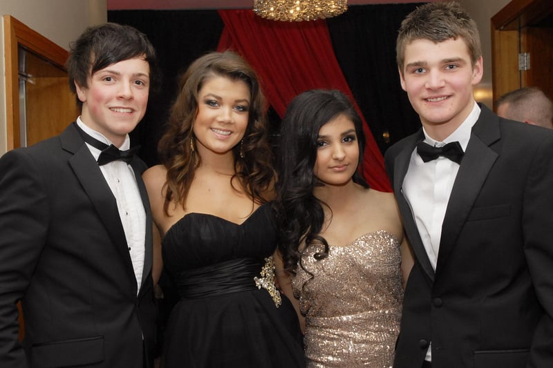 Pictured enjoying the Foyle College formal in the City Hotel were, from left, Ryan Curry, Jessica Higgins, Sukhmeen Nagra and Hayden Campbell. INLS4812-129KM