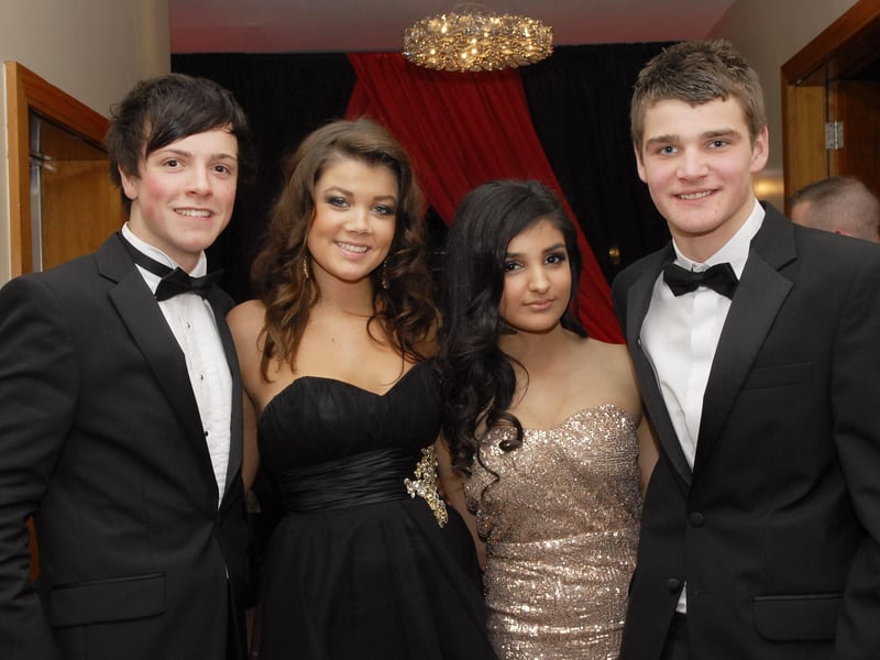 Pictured enjoying the Foyle College formal in the City Hotel were, from left, Ryan Curry, Jessica Higgins, Sukhmeen Nagra and Hayden Campbell. INLS4812-129KM
