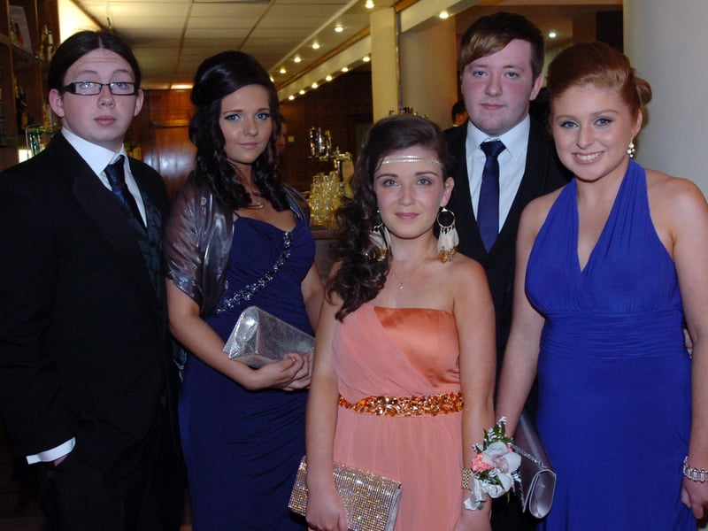 From left, Andrew McDaid, Theresa Dunlop, Rebecca Donaghey, Conor Donaghey and Rebecca McCallion. (0210PG45)