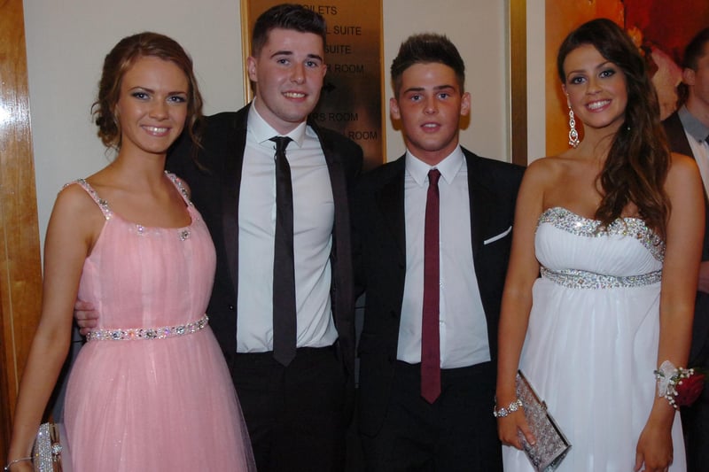 Attending Friday night's St Cecilia's College formal  are, from left, Emma Morrison, Jason McKinney, Conal Brien and Beth Davidson. (0210PG49)