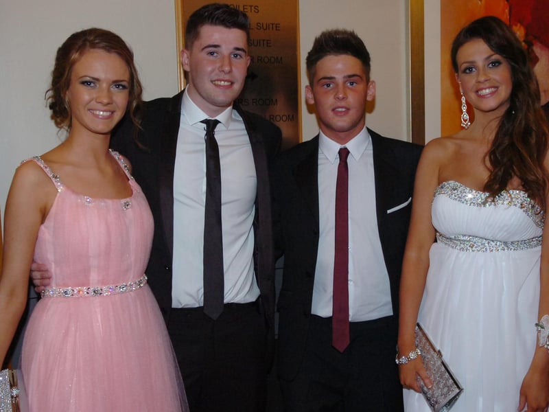 Attending Friday night's St Cecilia's College formal are, from left, Emma Morrison, Jason McKinney, Conal Brien and Beth Davidson. (0210PG49)
