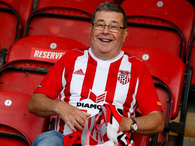 Derry City supporters were delighted to get back into the stadium after 15 long months. Photographs by Kevin Moore.