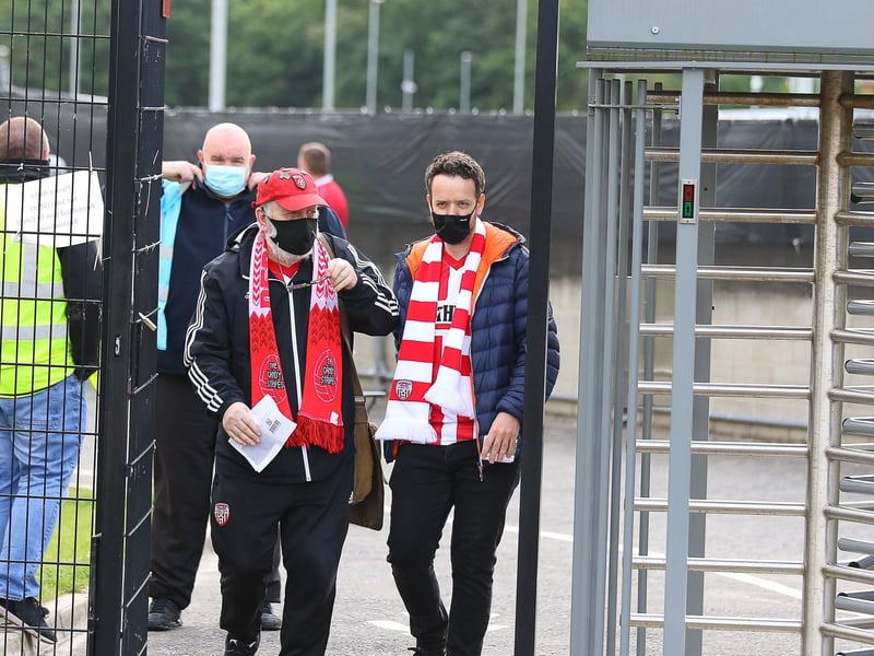 There was an air of anticipation as these fans were among the first to enter the ground on Friday night.