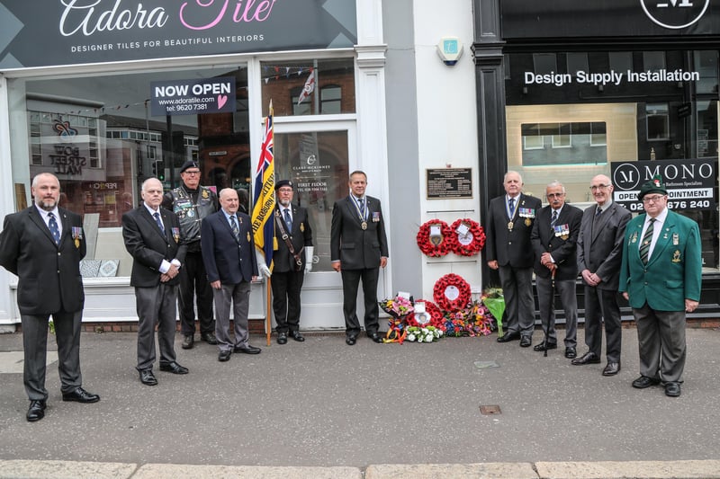 Members of the Lisburn branch of the Royal British Legion pay their respects. Pic by Norman Briggs, rnbphotographyni