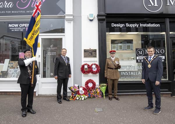 The Mayor of Lisburn & Castlereagh City Council, Alderman Stephen Martin was joined by Major Stephen Montgomery and representatives of the Royal British Legion Lisburn Branch and the council as wreaths were laid on the 33rd Anniversary of this tragedy. PIc by McAuley Multimedia