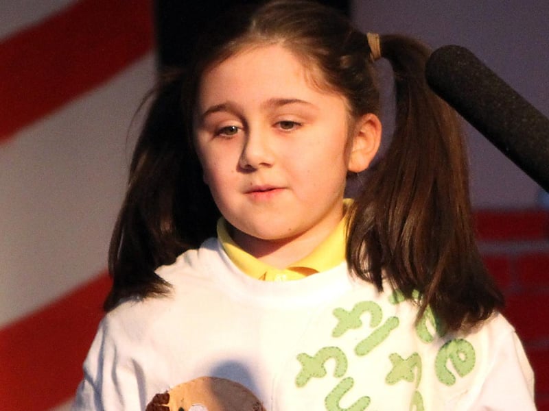 Rebecca plays the Giant in Ballykelly Primary Schools Christmas Play, Pandemonium. INLV5012-074KDR