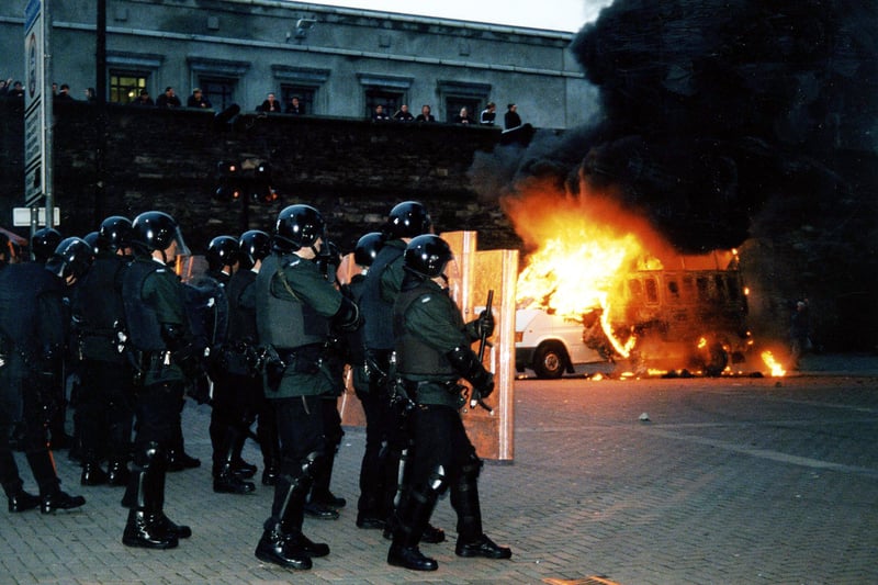 Riot, Guildhall Square, Derry.