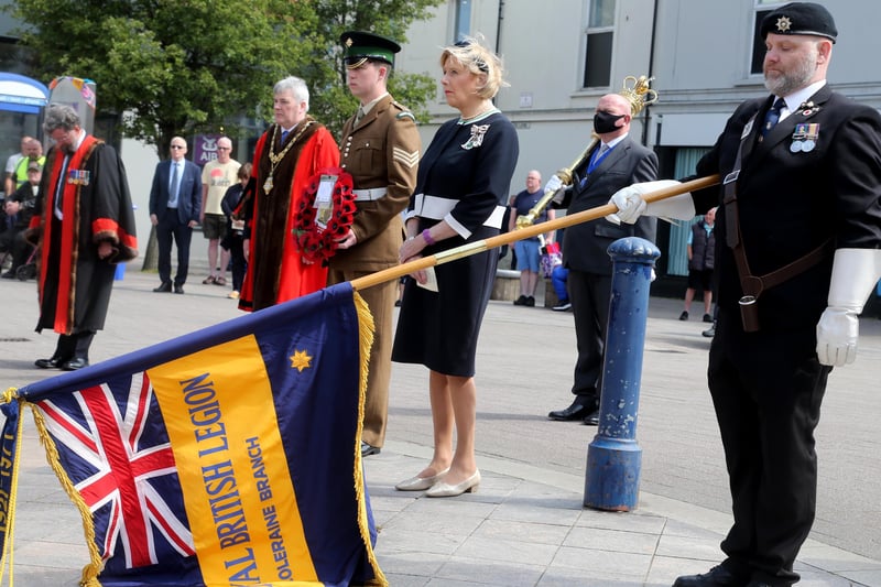 Pictured at the Armed Forces Day commemoration in Coleraine