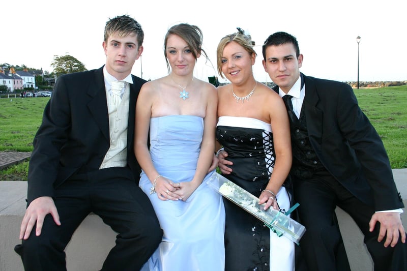 Cross and Passion pupils Tomas, Rachel, Ryan and Laura pictured just before leaving for their formal at Ross Park, Kells.BM42-090JC