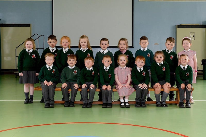 Miss Heaney’s P1 class at Greenhaw Primary School, Derry. DER2123GS - 061