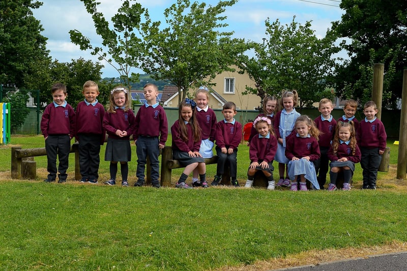 Mrs A. Baulf’s P1 class at St Columba’s Primary School, Clady. DER2125GS - 005