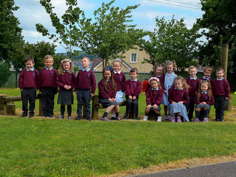 Mrs A. Baulf’s P1 class at St Columba’s Primary School, Clady. DER2125GS - 005