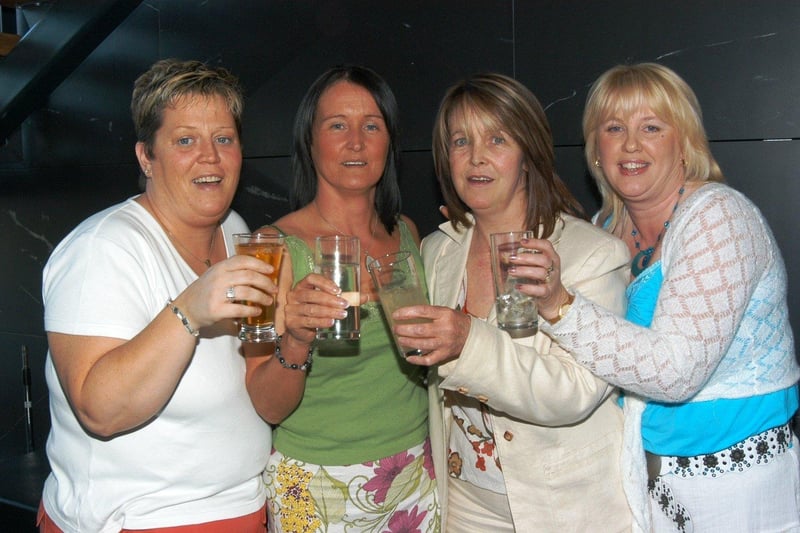 Michelle Dylan and friends toast her hen night celebrations.