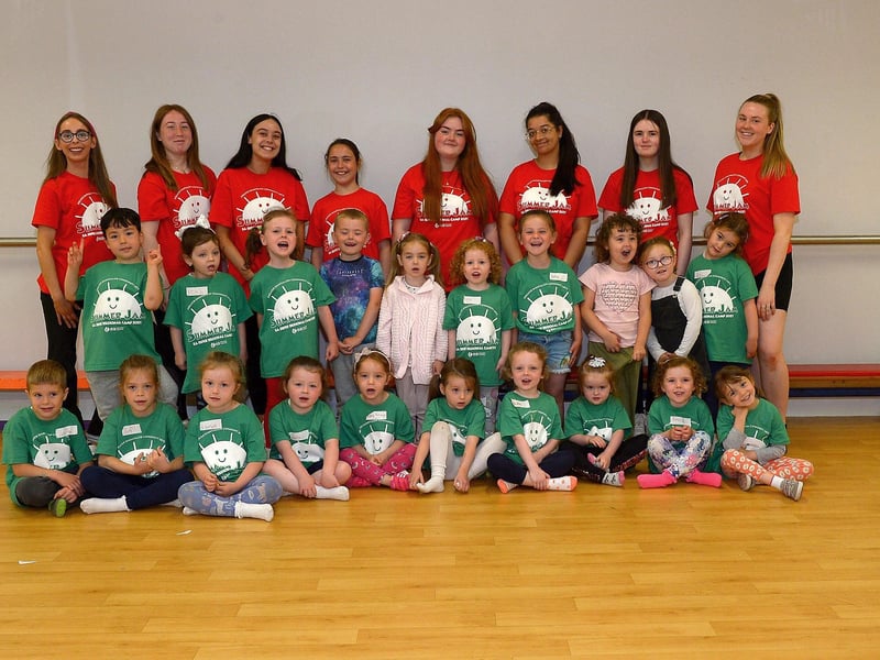 Children and volunteers pictured at the Studio 2 Annie themed Summer Scheme earlier this week. DER2127GS - 007