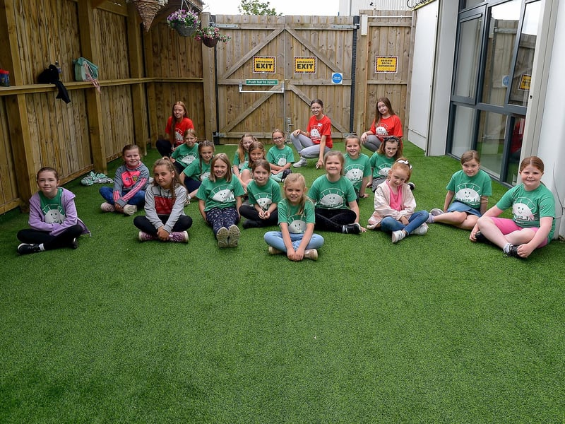 Children and volunteers from Orange Group pictured at the Studio 2 Annie themed Summer Scheme earlier this week. DER2127GS - 012