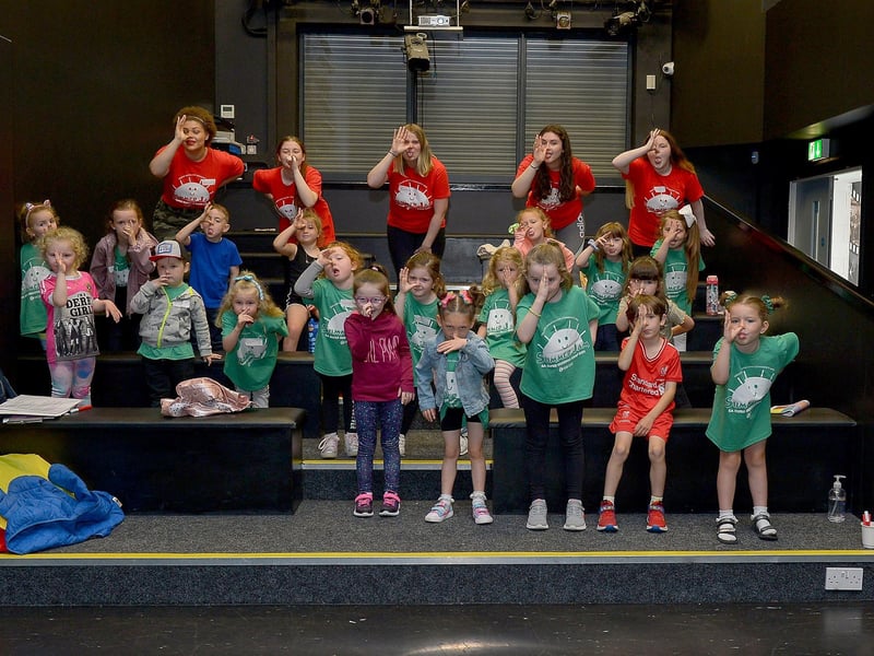 Children and volunteers from Yellow Group pictured at the Studio 2 Annie themed Summer Scheme earlier this week. DER2127GS - 009