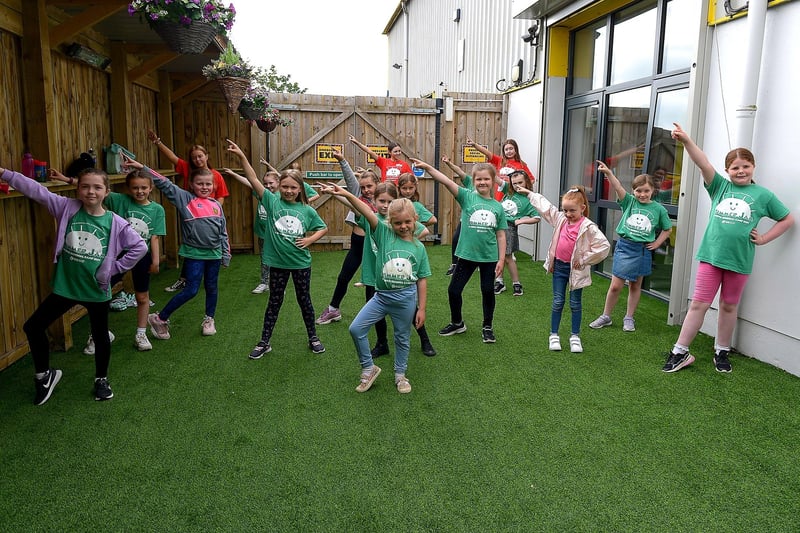 Some of the children who took part in the Studio 2 Annie themed Summer Scheme pictured earlier this week. DER2127GS - 017