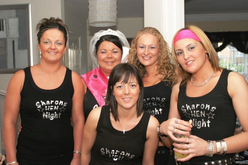 Sharon Doherty pictured on her hen night with a few friends.