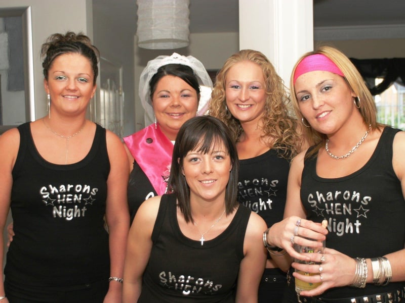Sharon Doherty pictured on her hen night with a few friends.