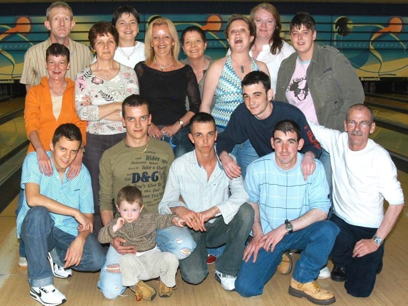 Sharon Carlin's 50th was celebrated at the bowling alley.