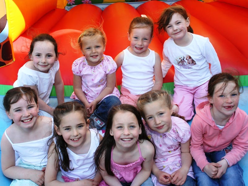 Sarah Louise McLaughlin celebrates her birthday with fun on a bouncy castle.