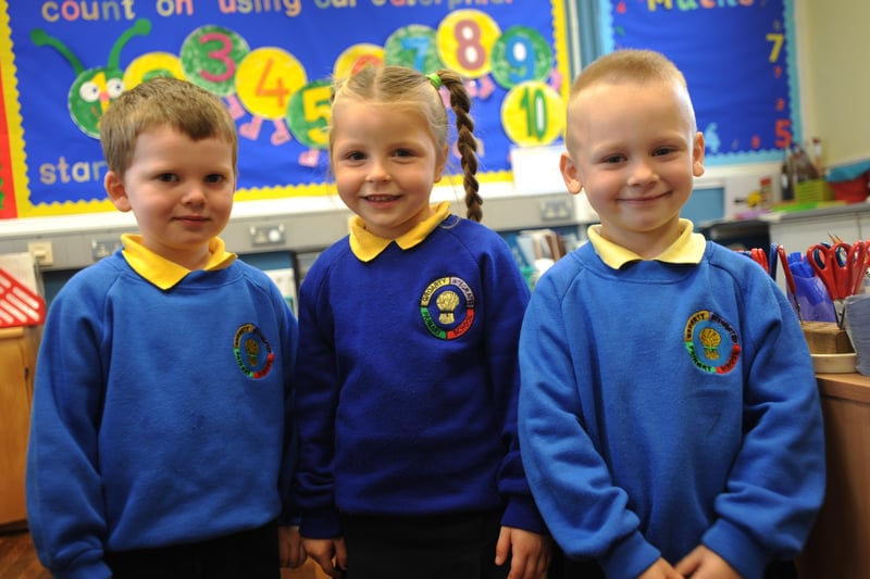 Mrs Brown's primary 1 class pictured at Groarty Integrated Primary School. DER4313SL003