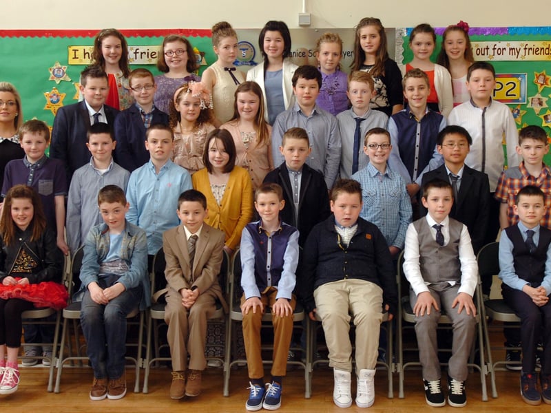 Pupils from Termoncanice Primary School who were confirmed in Christ the King Church by Monsignor Brian McCanny. Included is class teacher Grainne Shaw. (2304PG16)