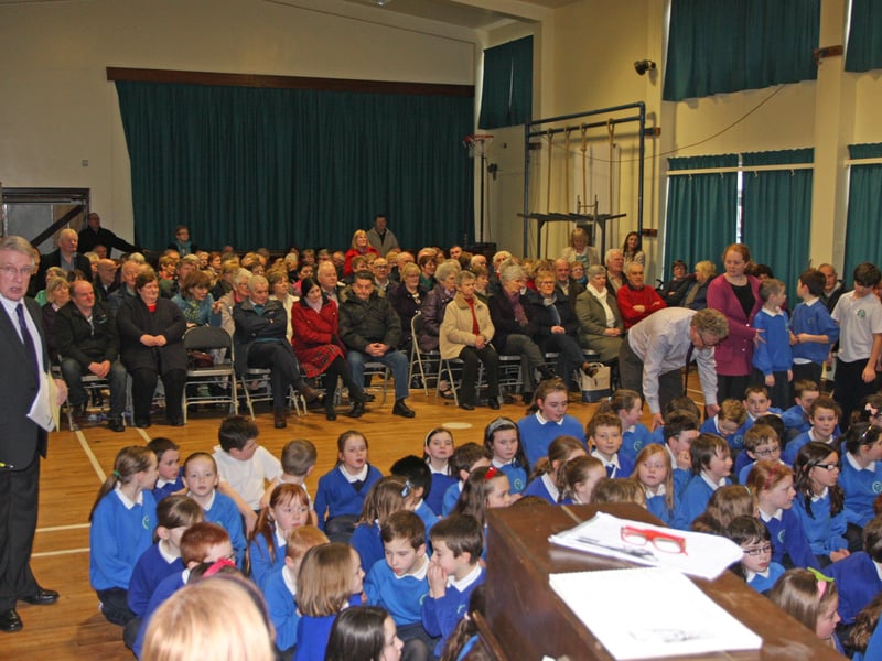 A section of the large attendance at Wednesday's 'Grandparents To School' Day at Termoncanice PS, Limavady. 0402JM28