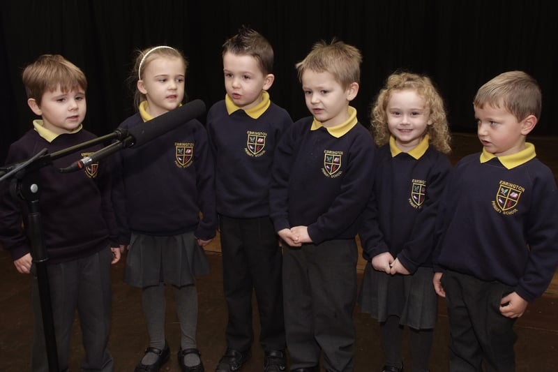 P1 pupils rehearsing for the annual Christmas Concert. INLS4713-139KM