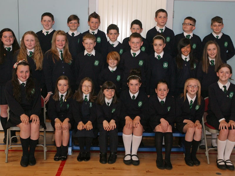 Mrs. McConnell's P7 class at St. Patrick's PS, Pennyburn. 3006JM47