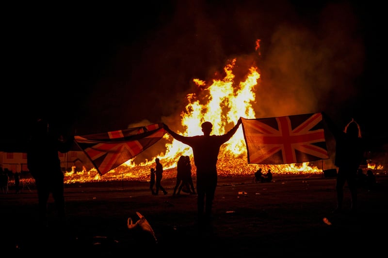 Enjoying the bonfire at Craigyhill. Picture: Philip Magowan / PressEye