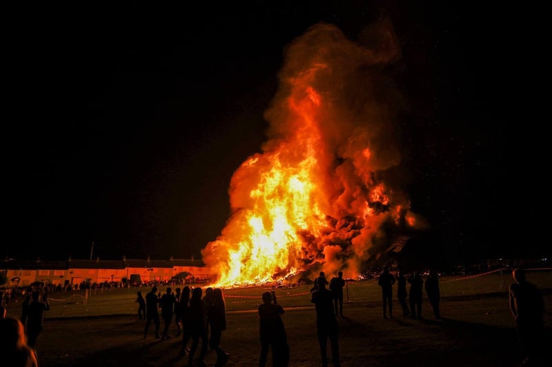 Scores of Eleventh Night bonfires were set alight on Sunday evening.