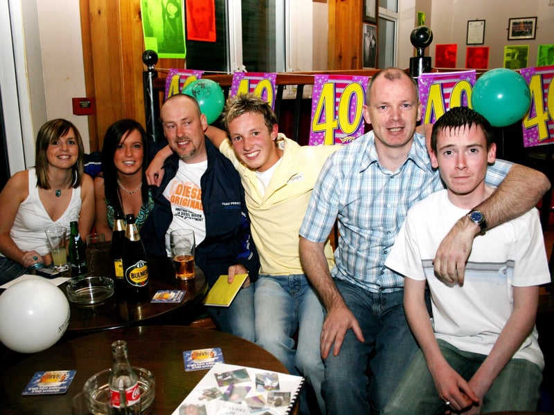 Trevor Loughrey celebrating his 40th birthday with friends.