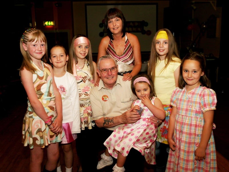 WIlliam Blakely enjoying his 70th birthday surrounded by family.