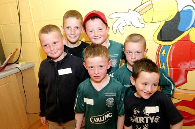 Birthday boy Daryl Ryan pictured with some of the boys at his party.
