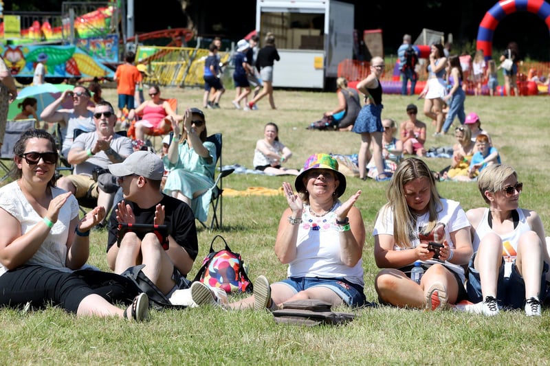 People enjoy the music at the start of Dalfest at Glenarm Castle. Picture: Paul Faith