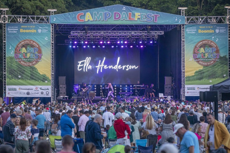 Crowds gather for Ella Henderson on Saturday night at Dalfest.  Picture: Paul Faith.