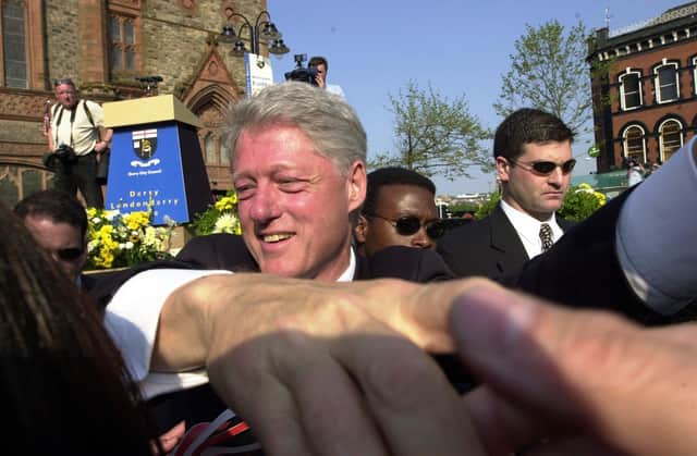 May 2001... Bill Clinton visits Derry.
