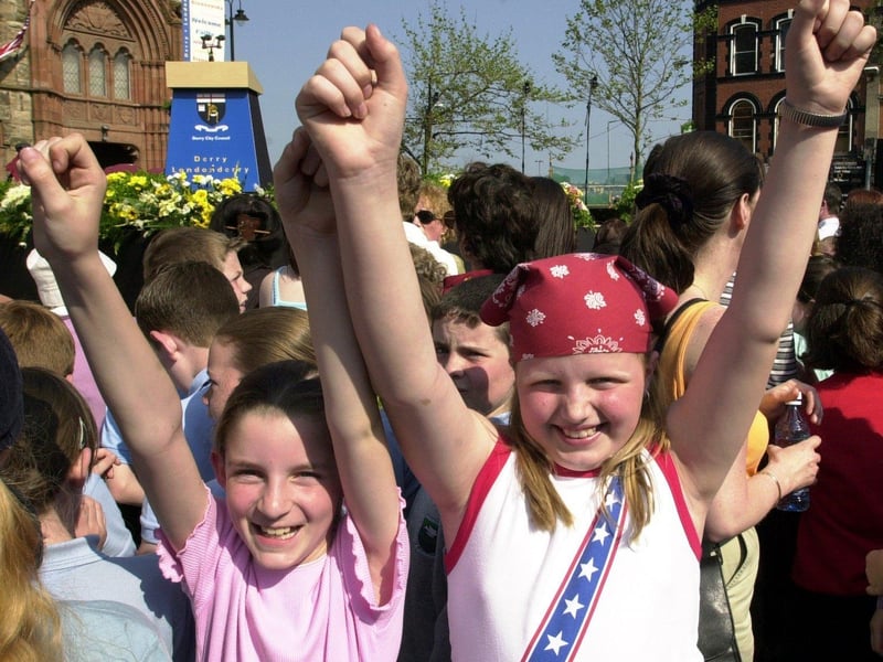 May 2001... Bill Clinton visits Derry.
