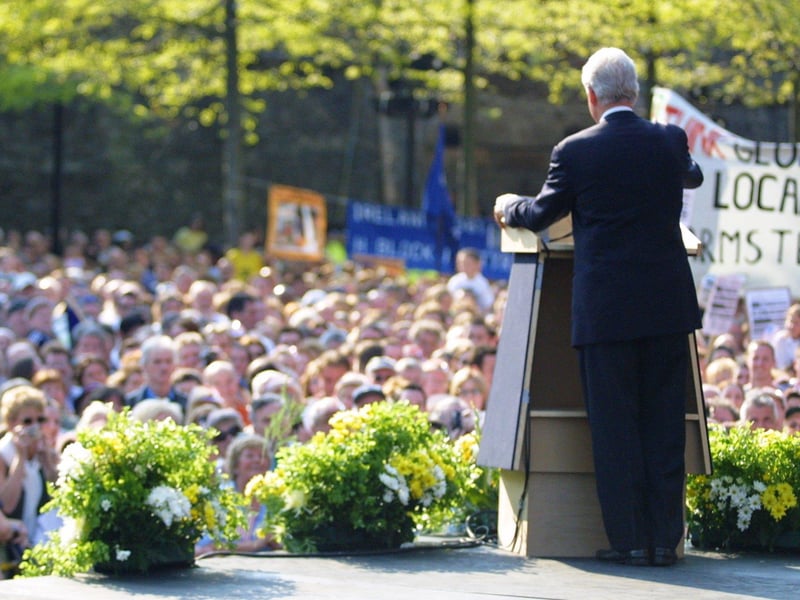 May 2001... Bill Clinton visits Derry.