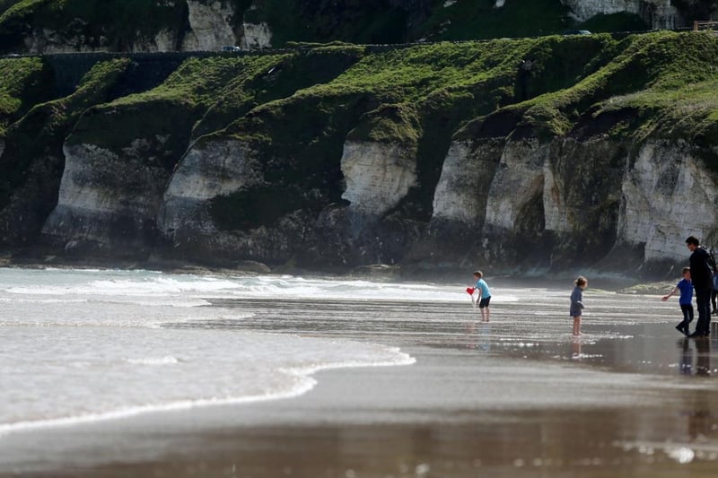 Located just outside Portrush, it's one of the best beaches in Northern Ireland for water sports enthusiasts e.g. surfers and surf kayakers.