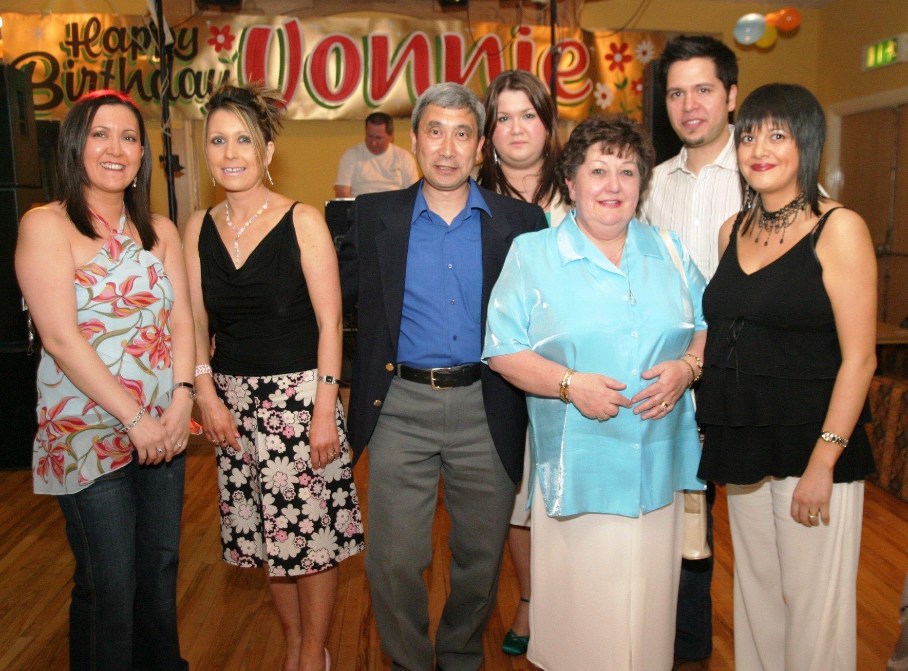 Vonnie Mohamat pictured at her birthday bash with family.
