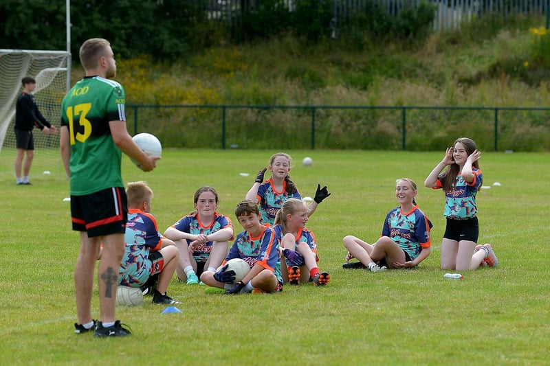 Coaching session at the Doire Trasnas  Cúl Camp held at Corrody Road, earlier this week. (Photo: George Sweeney). DER2129GS - 028