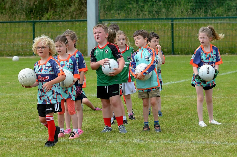 Skills session underway at the Doire Trasnas  Cúl Camp held at Corrody Road, earlier this week. (Photo: George Sweeney). DER2129GS - 029