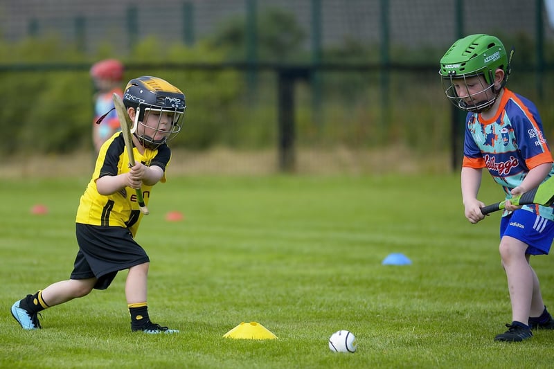 Future hurling All Stars in action at the recent Cul Camp at Na Magha Hurling Club. Photos: George Sweeney.  DER2128GS - 034