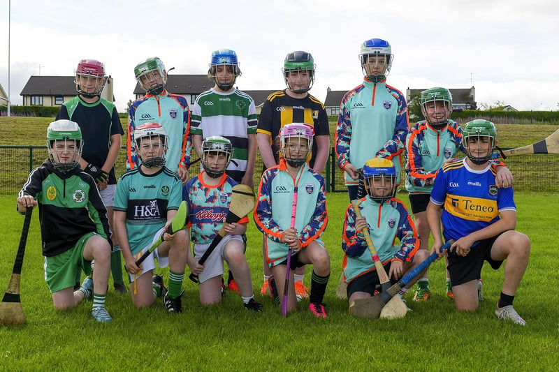 Young hurlers pictured at the recent Cul Camp at Na Magha Hurling Club. DER2128GS - 033