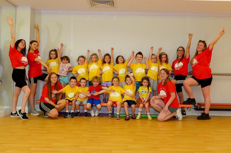 Children and volunteers who attended the recent The Greatest Showman themed summer camp at the  Studio 2 Youth & Community Arts Centre in Skeoge. Photos: George Sweeney. DER2129GS - 067