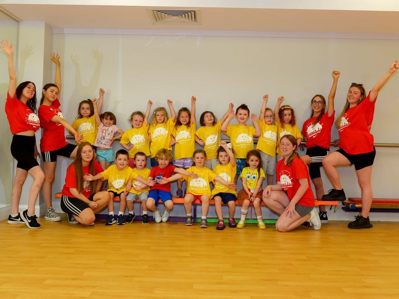 Children and volunteers who attended the recent The Greatest Showman themed summer camp at the  Studio 2 Youth & Community Arts Centre in Skeoge. Photos: George Sweeney. DER2129GS - 067
