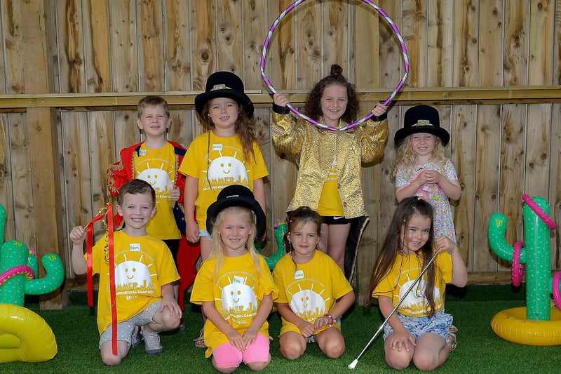 oys and girls pictured during rehearsals at the recent The Greatest Showman themed summer camp at the Studio 2 Youth & Community Arts Centre in Skeoge . DER2129GS - 073