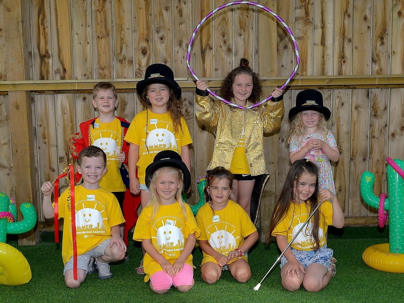 oys and girls pictured during rehearsals at the recent The Greatest Showman themed summer camp at the Studio 2 Youth & Community Arts Centre in Skeoge . DER2129GS - 073